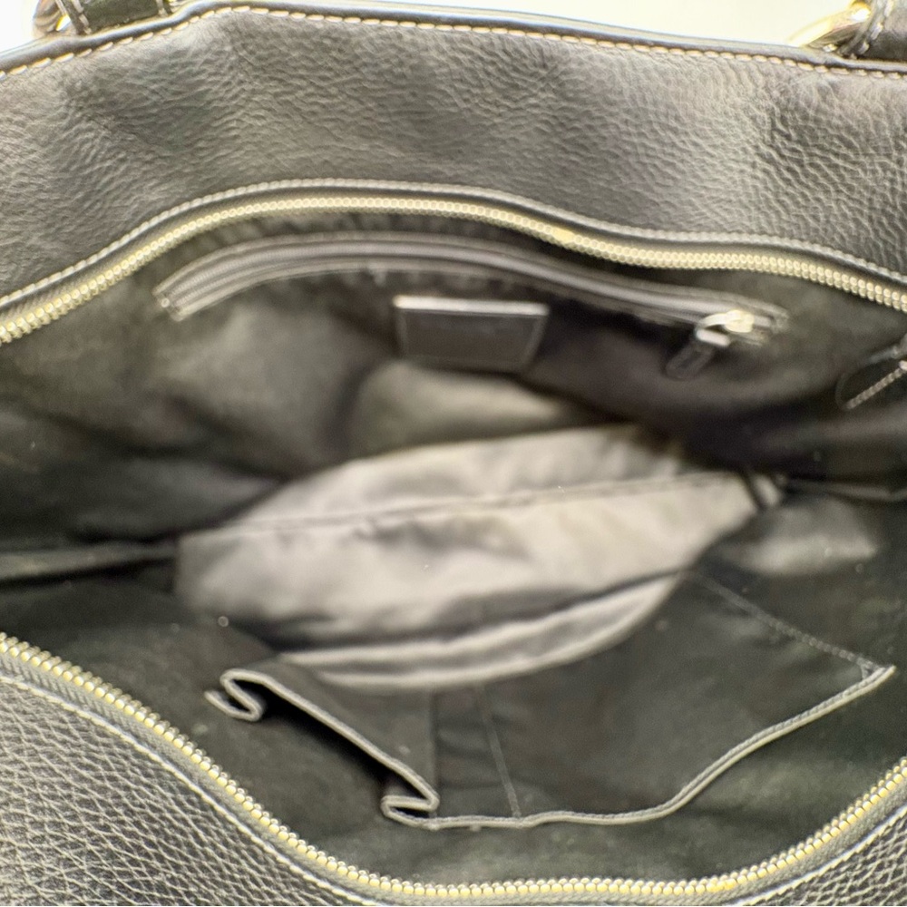 Coach Ashley Leather Carryall Tote Bag Black F14926 - Picture 11 of 12